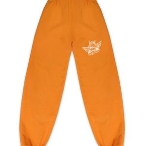 NEW BOYS LIE MAIN SQUEEZE ORANGE SWEATPANTS S